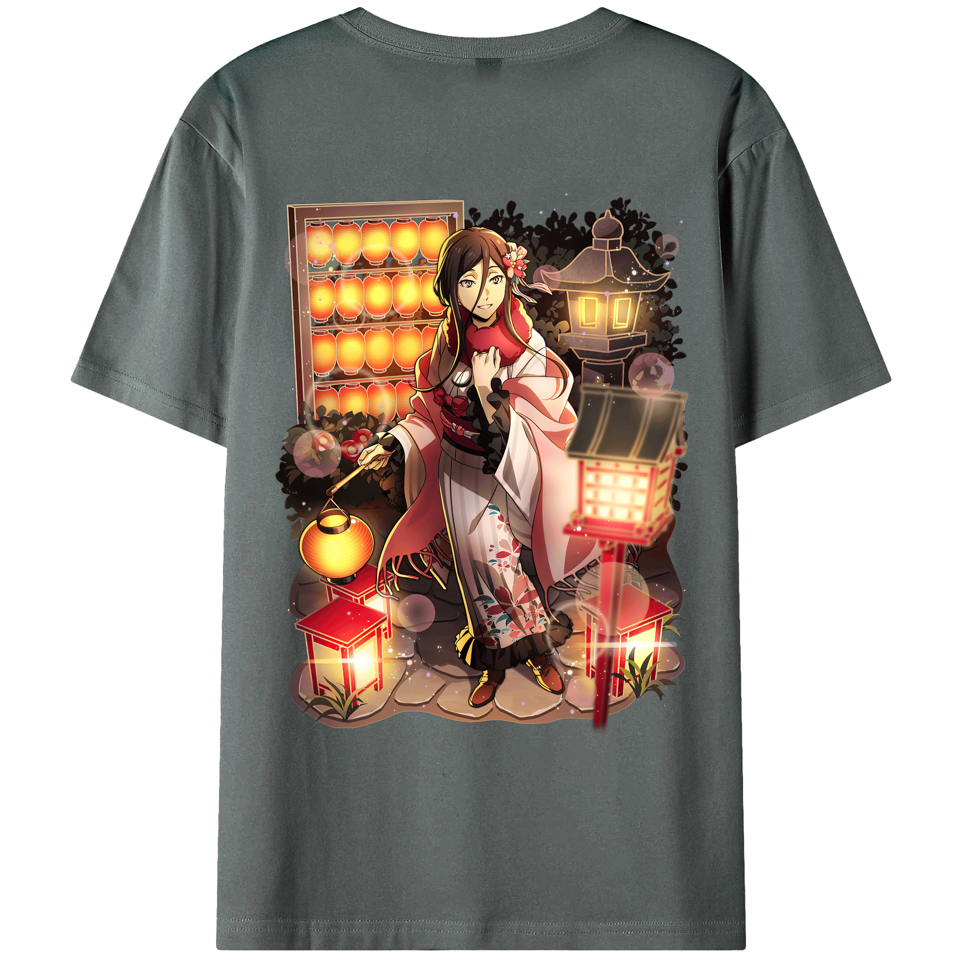 （画像用） 文豪ストレイドッグス Bungo Stray Dogs 綿100％ メンズ半袖Tシャツ（バックプリント） 通気性